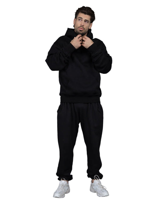 Men’s Oversized Hoodie and Jogger Set – Casual Streetwear Tracksuit for Fall/Winter | Warm Fleece Lined Two-Piece Outfit