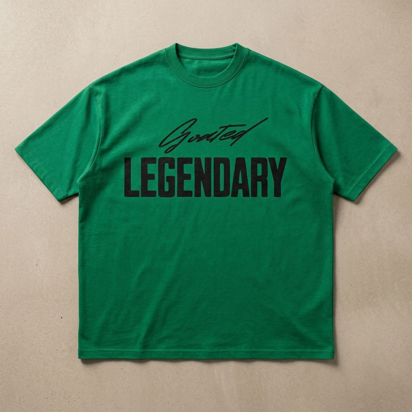 GOATED Legendary Loose-Fit T-Shirt | 190GSM — Apparel & Accessories > Clothing > Shirts & Tops Detail View 11 | Legendary Branding