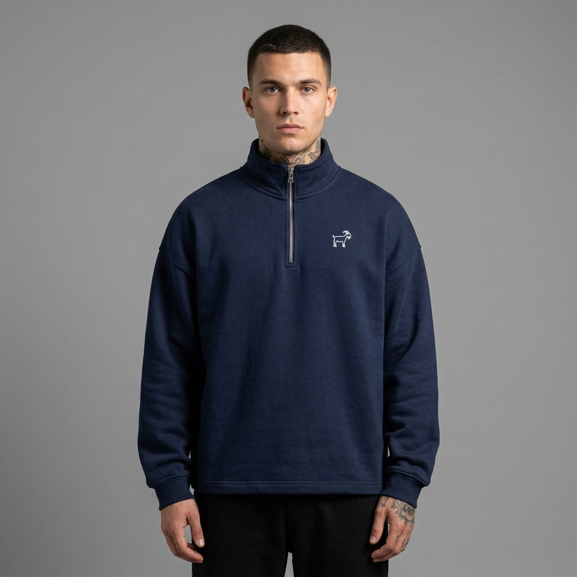 Marque Légendaire Heavyweight 1/4 Zip Panel Sweatshirt | 460GSM