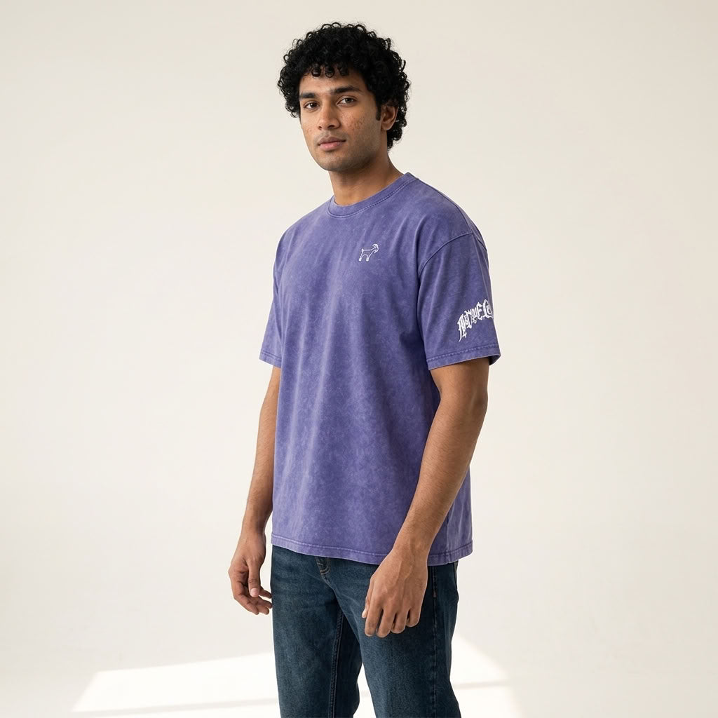 Marque Légendaire Snow Wash Oversized T-Shirt | 250GSM — Apparel & Accessories > Clothing > Shirts & Tops Detail View 12 | Legendary Branding