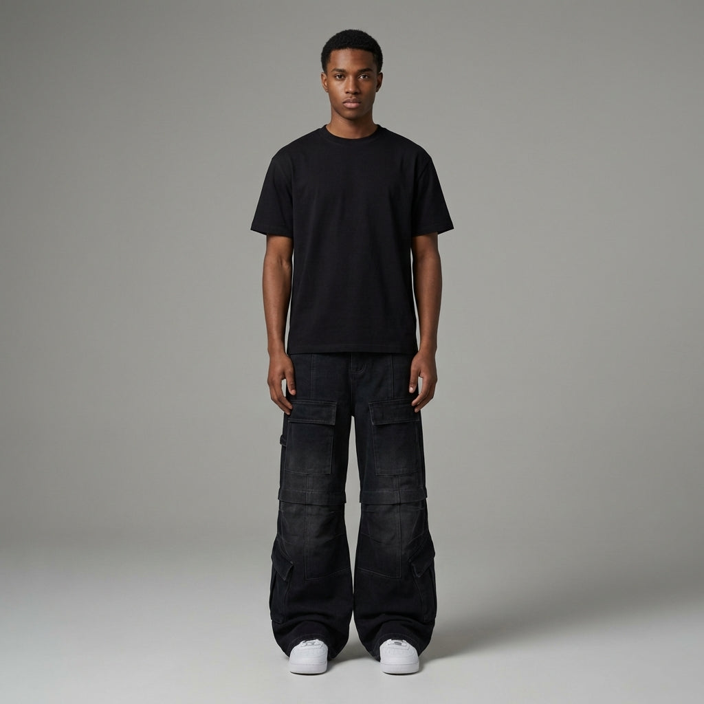 Men’s Wide Leg Denim Jeans