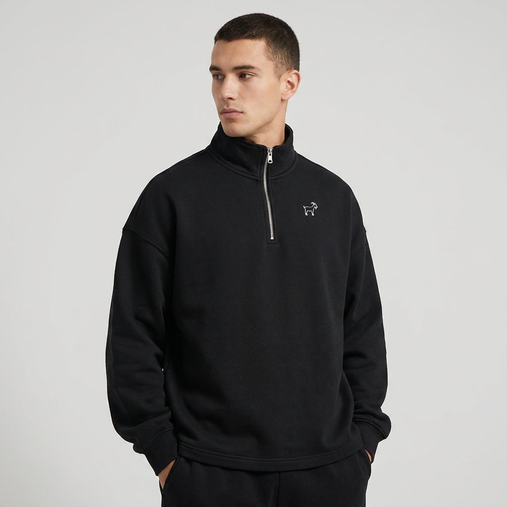 Marque Légendaire Heavyweight 1/4 Zip Panel Sweatshirt | 460GSM