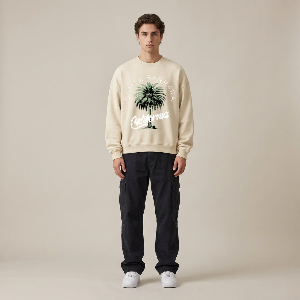 Santa Barbara Oversized Crewneck Sweatshirt