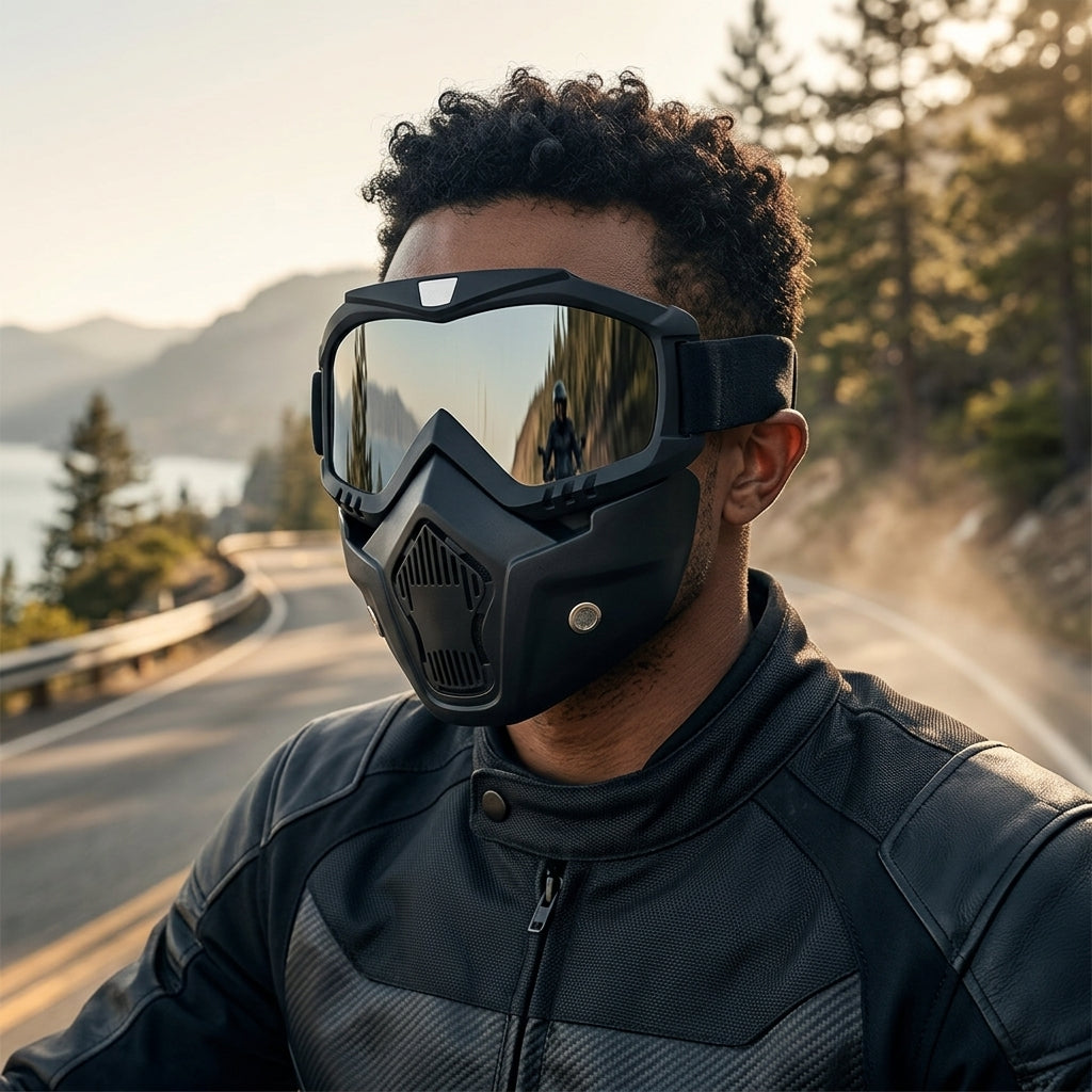 Dustproof Motocross Goggles | Adjustable Full Face Off‑Road Mask