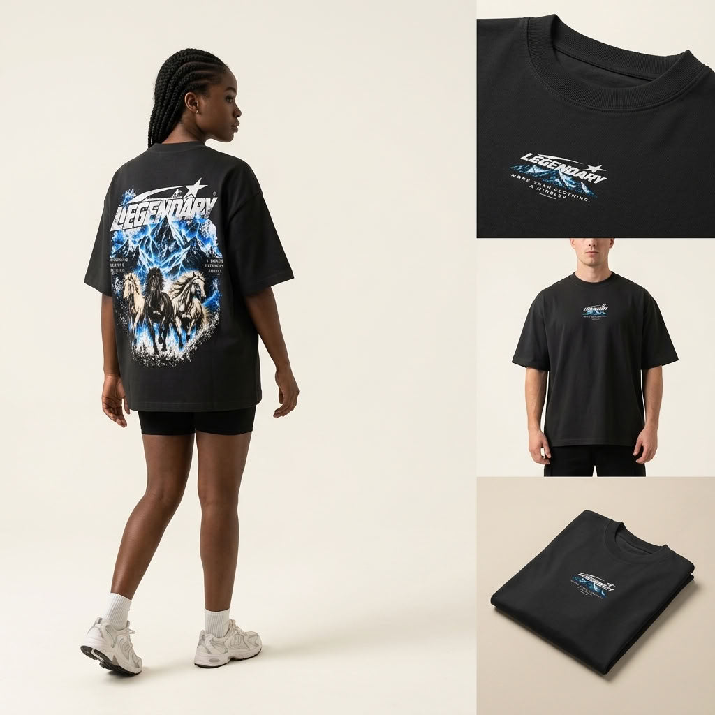 Legendary Discipline Boxy T-Shirt | 400GSM — Apparel & Accessories > Clothing > Shirts & Tops Detail View 8 | Legendary Branding