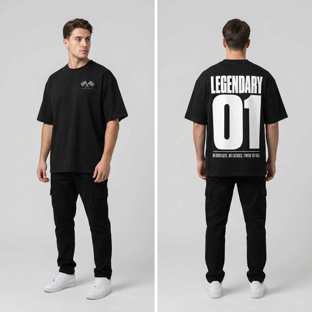 Legendary 01 Boxy T-Shirt | 280GSM — Apparel & Accessories > Clothing > Shirts & Tops Detail View 2 | Legendary Branding