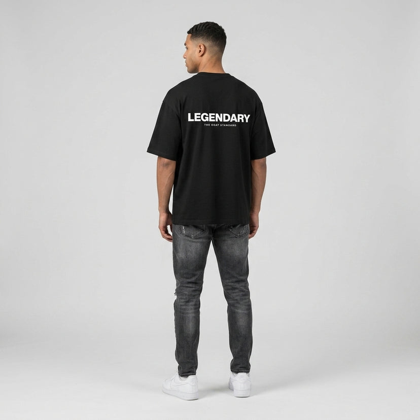 Legendary GOAT Standard Boxy T-Shirt | 280GSM — Apparel & Accessories > Clothing > Shirts & Tops Detail View 4 | Legendary Branding