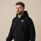 Marque Légendaire Waist Cropped Zip-Up Hoodie | 460GSM — Apparel & Accessories > Clothing > Activewear > Hoodies Detail View 3 | Legendary Branding