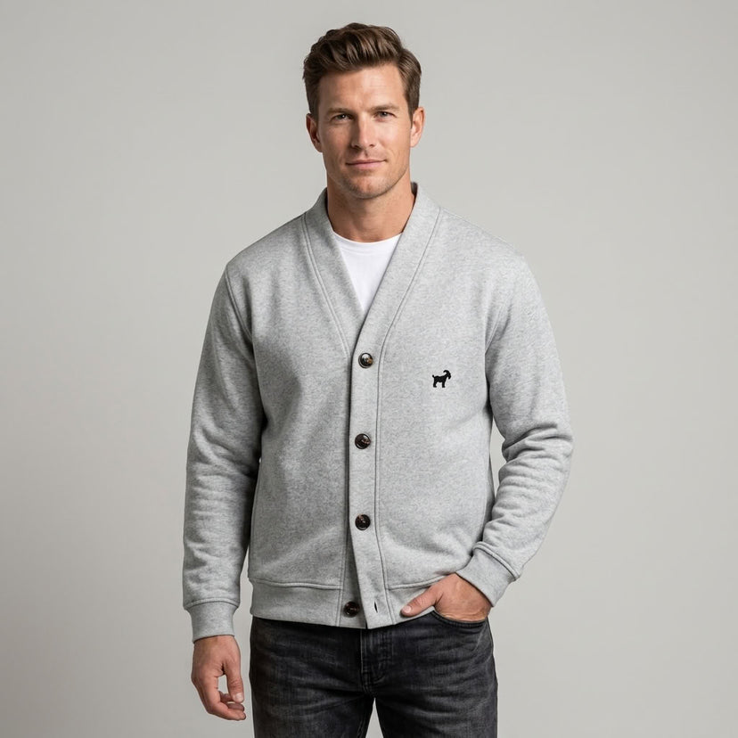 Marque Légendaire Essential Heavyweight Sweater Cardigan | 450GSM — Apparel & Accessories > Clothing > Outerwear Detail View 3 | Legendary Branding