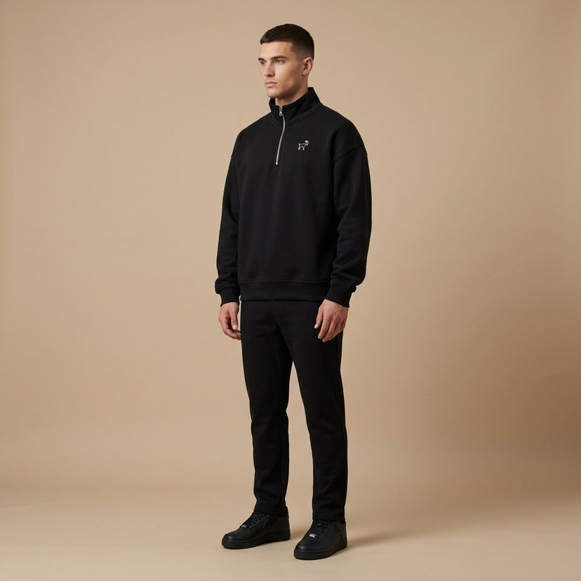 Marque Légendaire Heavyweight 1/4 Zip Panel Sweatshirt | 460GSM