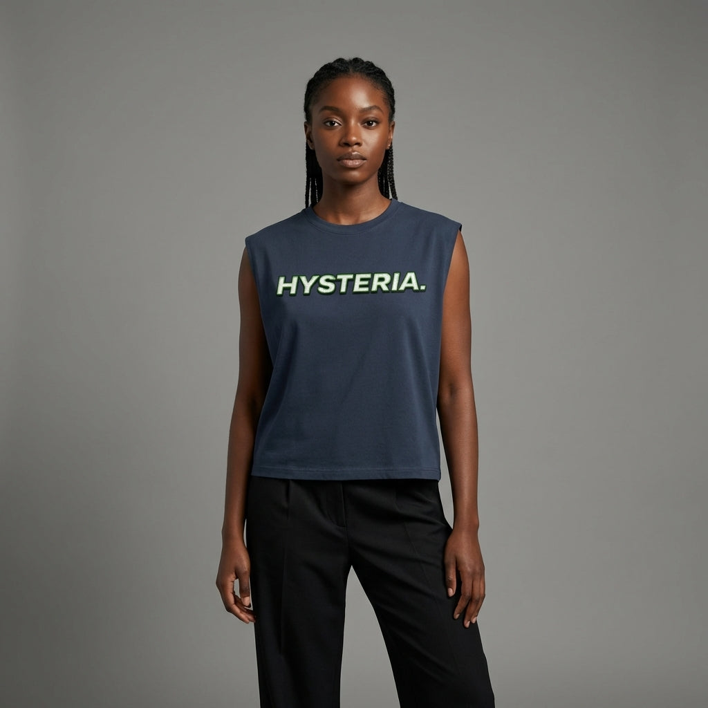 Hysteria Cropped Boxy Tank Top - Legendary Branding