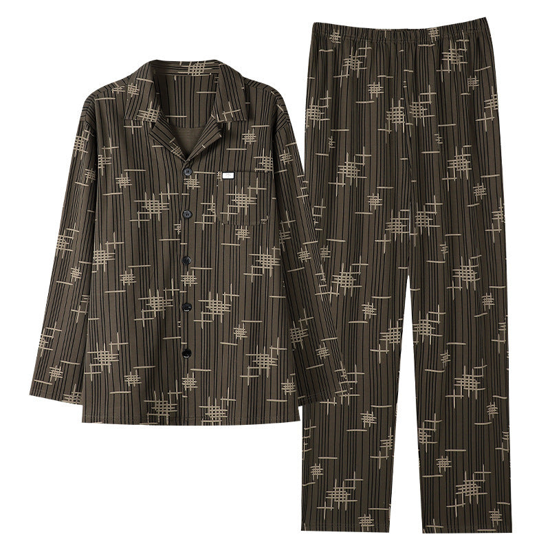 Men’s Premium Cotton Lounge/Pajama Set – Minimalist Long Sleeve Pajama Set for Spring/Fall | Breathable, Soft, Stylish Loungewear for Home or Outdoors
