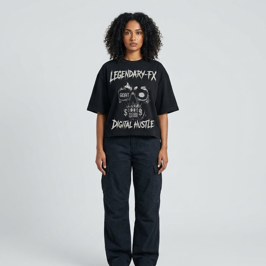 Legendary FX Oversized Cropped T-Shirt - Legendary Branding