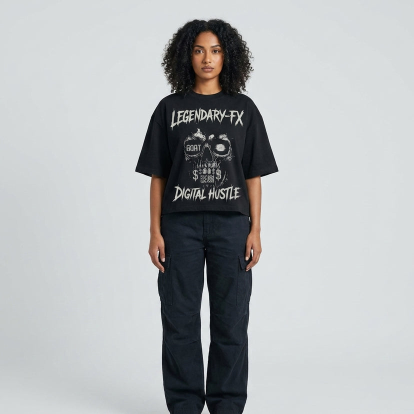 Legendary FX Oversized Cropped T-Shirt - Legendary Branding