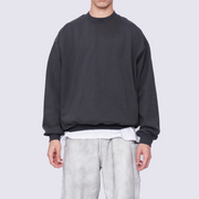 “Santa Barbara” Oversized Crewneck Sweatshirt, 460 GSM Heavyweight Pullover, Streetwear Fleece, Relaxed Fit, Cozy Essential