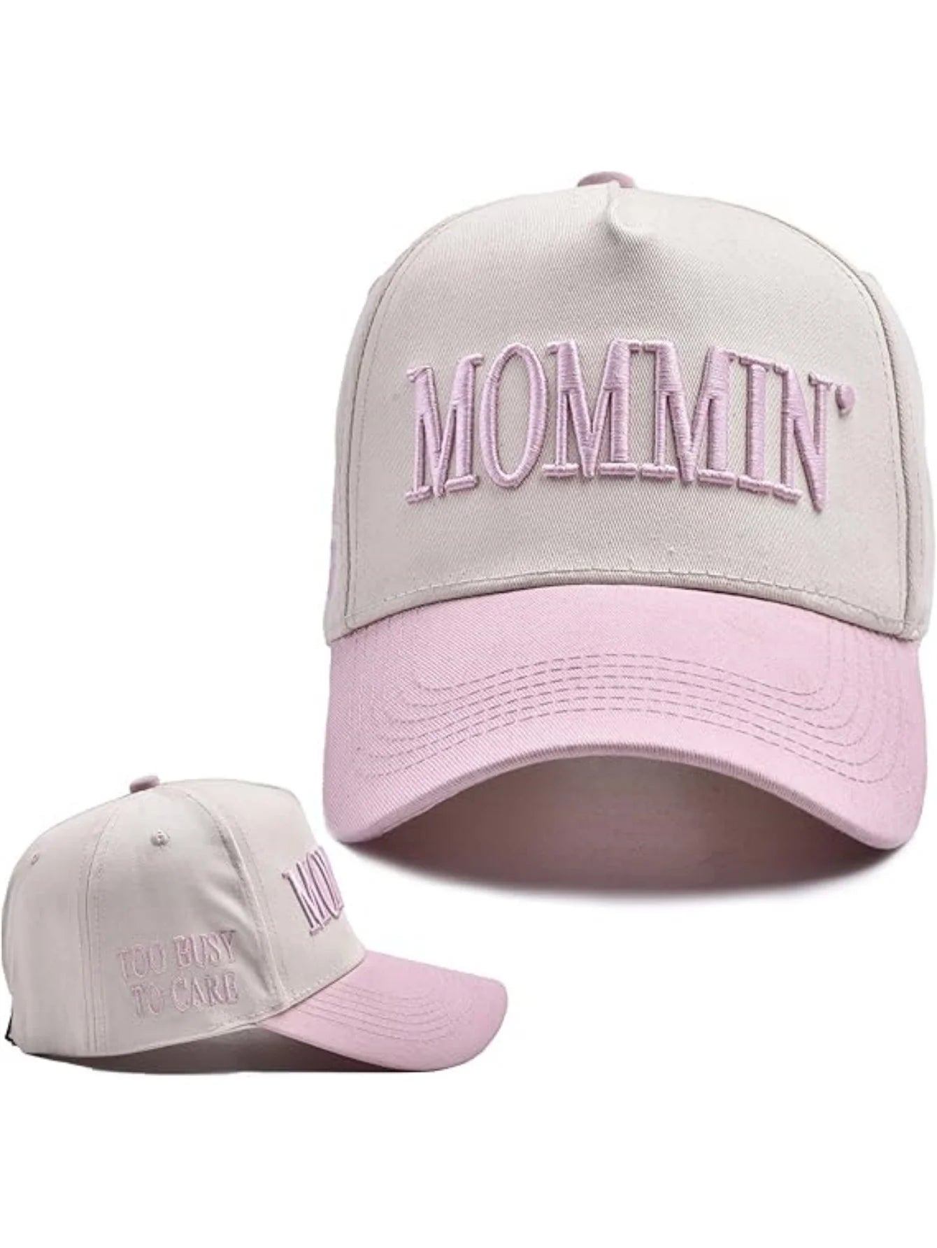 "Mommin" Embroidered Baseball Hat – Vintage Y2K Retro Baseball Cap, Adjustable Dad Hat for Women, Casual Streetwear Style