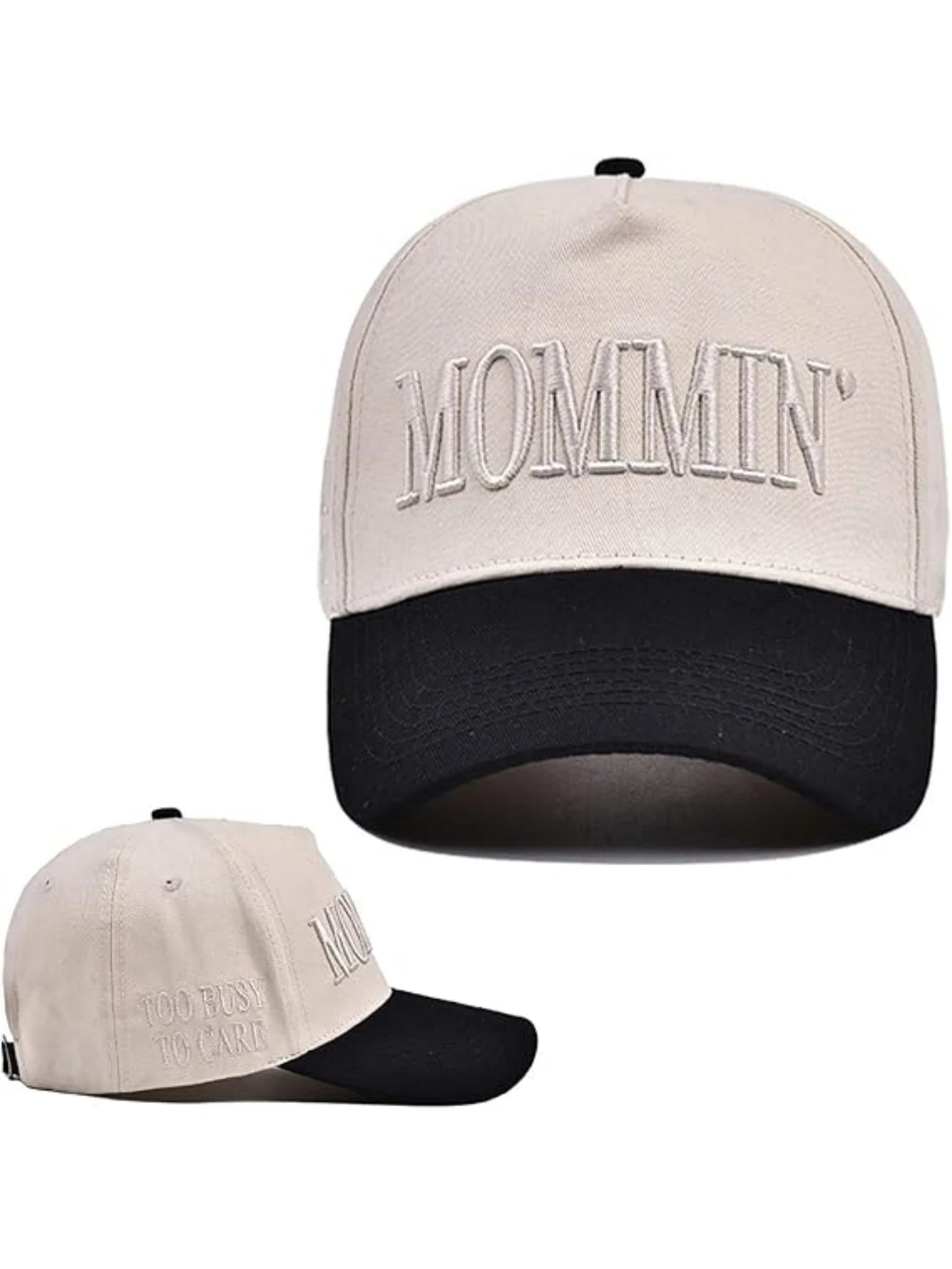 "Mommin" Embroidered Baseball Hat – Vintage Y2K Retro Baseball Cap, Adjustable Dad Hat for Women, Casual Streetwear Style