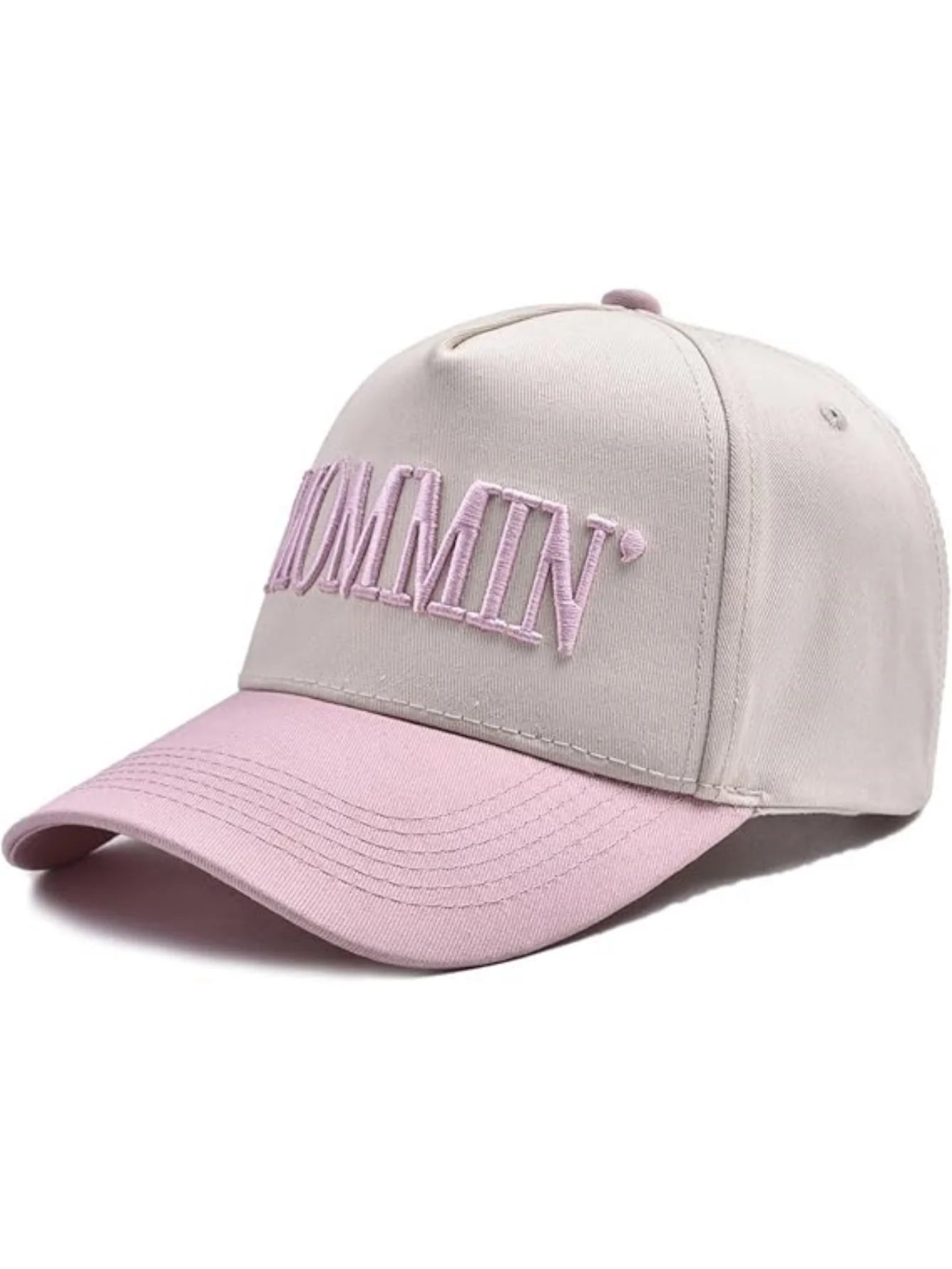 "Mommin" Embroidered Baseball Hat – Vintage Y2K Retro Baseball Cap, Adjustable Dad Hat for Women, Casual Streetwear Style