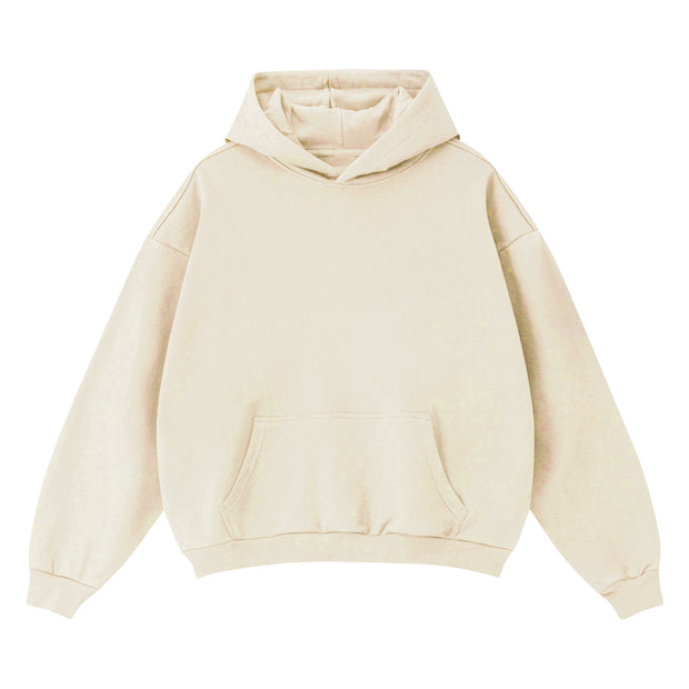 GOATED Blank Heavyweight Oversized Hoodie – Premium Streetwear Essential, Luxury Thick Cotton Pullover