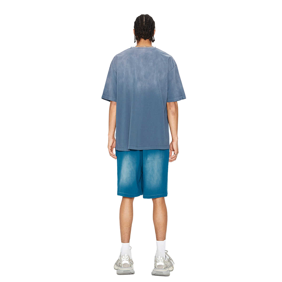 Blank Washed Gradient GOAT T-Shirt, Vintage Loose Fit Tee, 270GSM Heavyweight Shirt, GOAT Streetwear Tee, Faded Gradient Oversized Shirt, Unisex Washed Cotton T-Shirt, Urban Streetwear Blank Tee