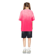 Blank Washed Gradient GOAT T-Shirt, Vintage Loose Fit 270GSM Heavyweight Tee, Faded Oversized Cotton Shirt, Unisex Urban Streetwear