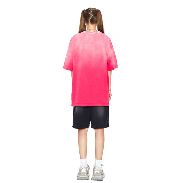 Blank Washed Gradient GOAT T-Shirt, Vintage Loose Fit 270GSM Heavyweight Tee, Faded Oversized Cotton Shirt, Unisex Urban Streetwear