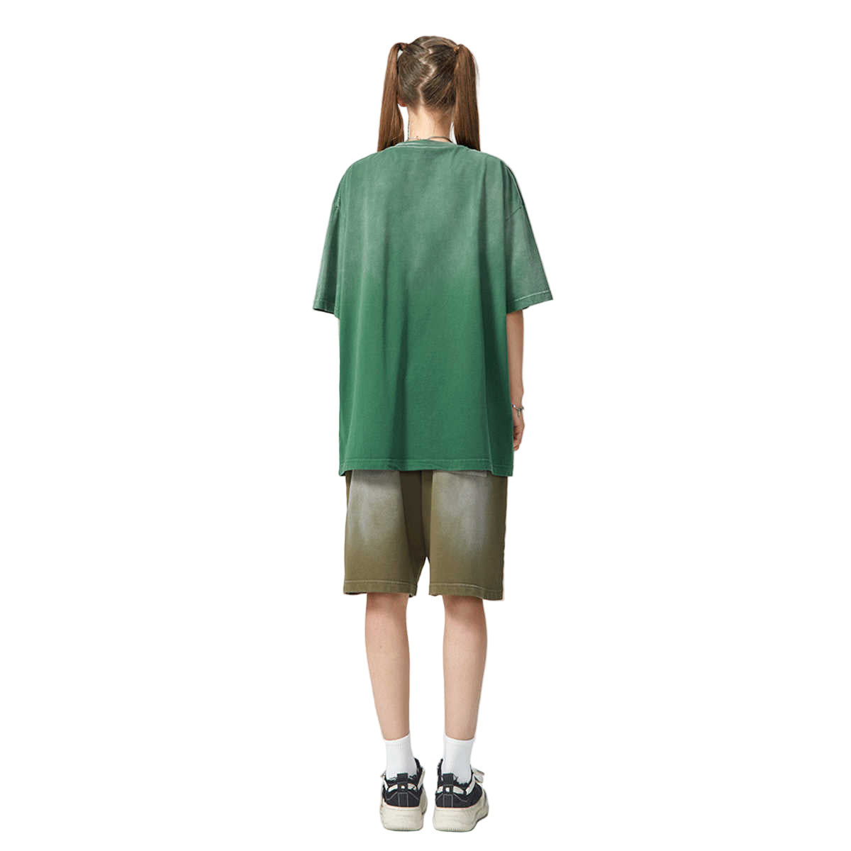 Blank Washed Gradient GOAT T-Shirt, Vintage Loose Fit Tee, 270GSM Heavyweight Shirt, GOAT Streetwear Tee, Faded Gradient Oversized Shirt, Unisex Washed Cotton T-Shirt, Urban Streetwear Blank Tee