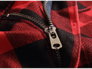 Men’s Red Plaid Slim Jeans - Fashion Printed Stretch Denim Pants | Straight-leg Jeans Streetwear Fashion