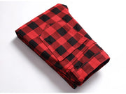 Men’s Red Plaid Slim Jeans - Fashion Printed Stretch Denim Pants | Straight-leg Jeans Streetwear Fashion