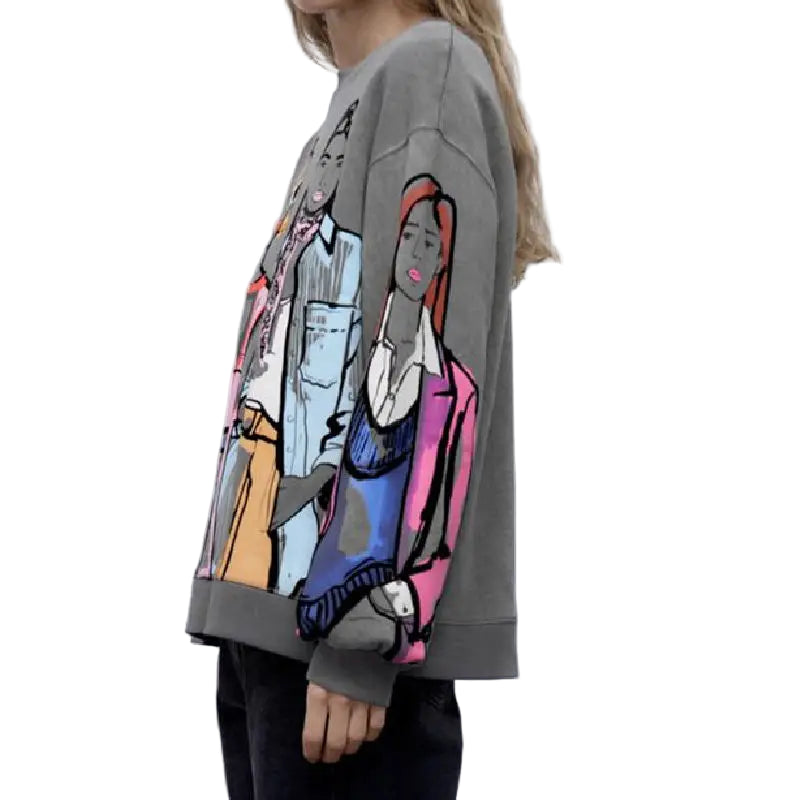 ZATRHMBM™ Knitted Sweatshirt – Y2K Vintage Pullover for Women | Casual Autumn Streetwear Sweatshirt