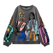 ZATRHMBM™ Knitted Sweatshirt – Y2K Vintage Pullover for Women | Casual Autumn Streetwear Sweatshirt
