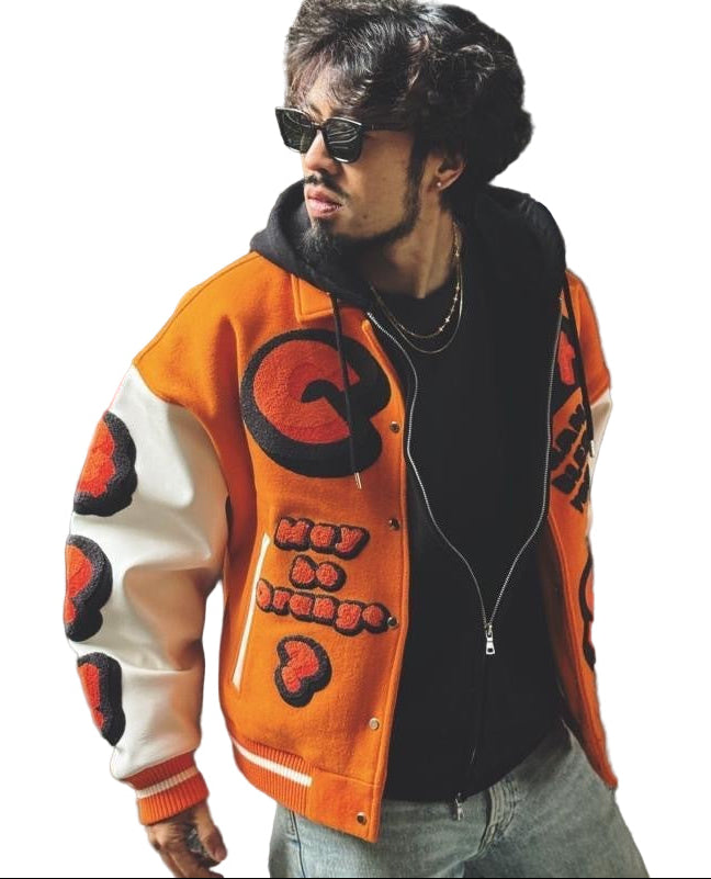 Embroidered Legacy Varsity Jacket – Retro Letterman Style, Fitted & Thick Letterman Jacket, Streetwear Bomber
