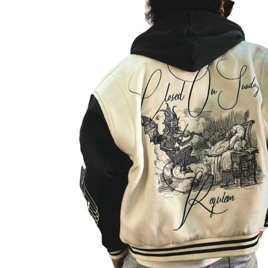 Embroidered Legacy Varsity Jacket – Retro Letterman Style, Fitted & Thick Letterman Jacket, Streetwear Bomber