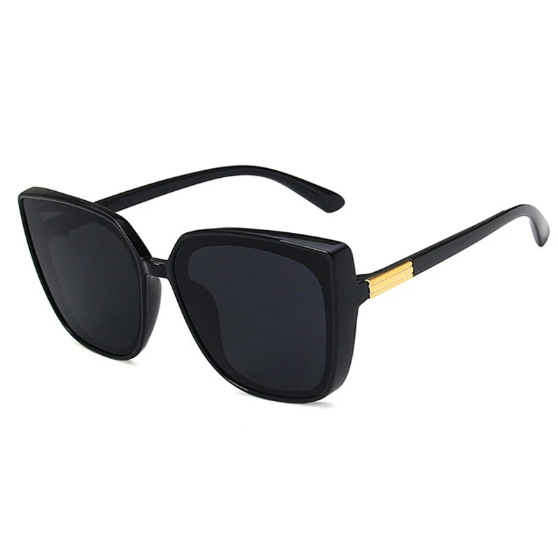 Fashion Classic Vintage Sunglasses – Large Frame UV400 Shades – Retro Summer Eyewear
