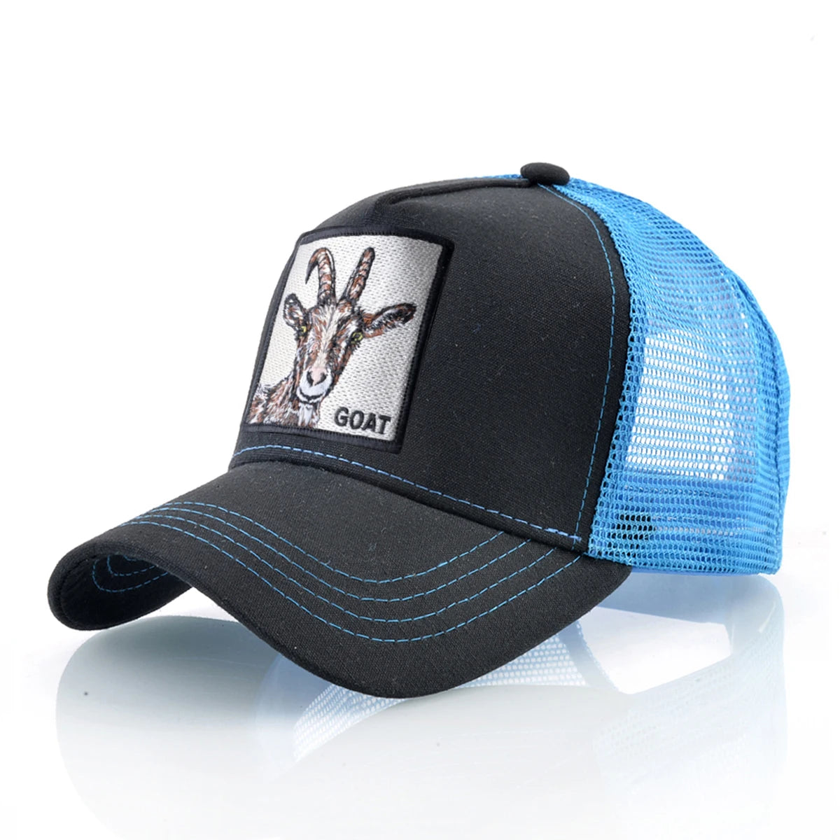 Animal Patch Trucker Hat – Embroidered Animal Baseball Cap, Adjustable Snapback for Men & Women, Cotton Streetwear Visor Hat