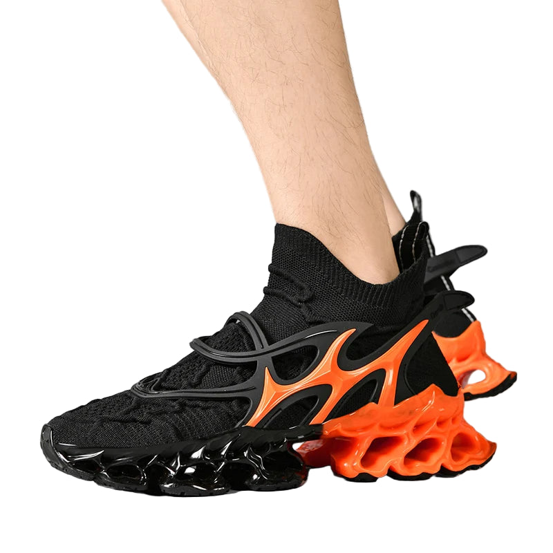 Men’s Flame Sole Sneakers V.2 - Luxury Streetwear Sneakers, Breathable Flyknit Running Shoes