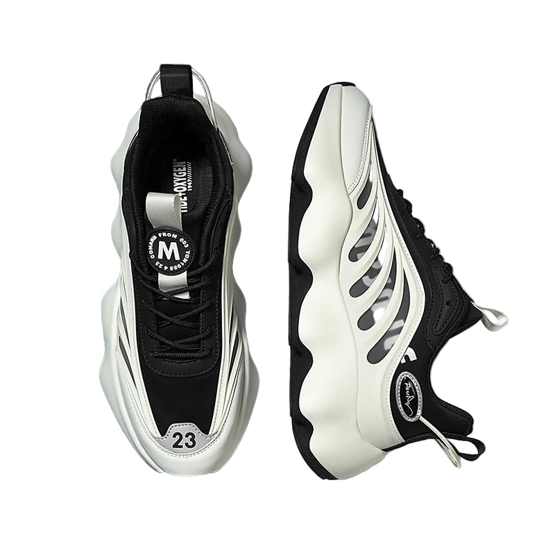 HydroPulse Street Runners – Men’s Breathable Mesh Sneakers, Lightweight TPU Sole Trainers, Casual Running Shoes