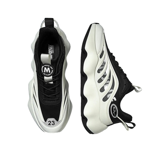 HydroPulse Street Runners – Men’s Breathable Mesh Sneakers, Lightweight TPU Sole Trainers, Casual Running Shoes