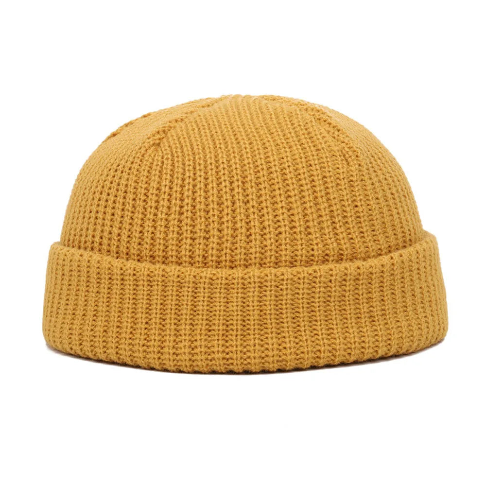 Unisex Knit Beanie - Casual Hip Hop Skull Cap | Warm Winter Wool-Style Acrylic Hat Streetwear