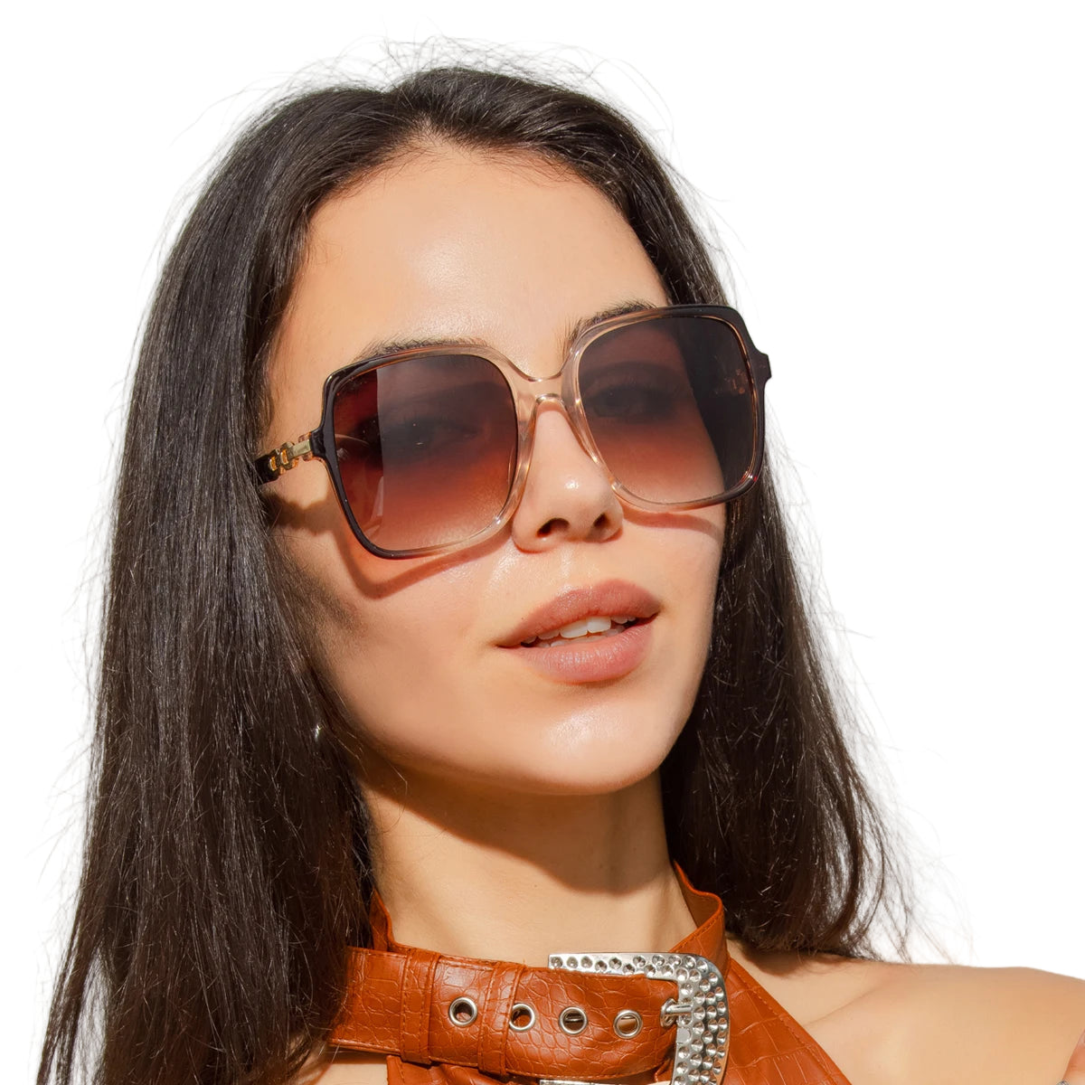 Women’s Oversized Square Gradient Sunglasses – Big Frame Y2K Eyewear, Trendy UV-Proof Shades, Colorful Street Style