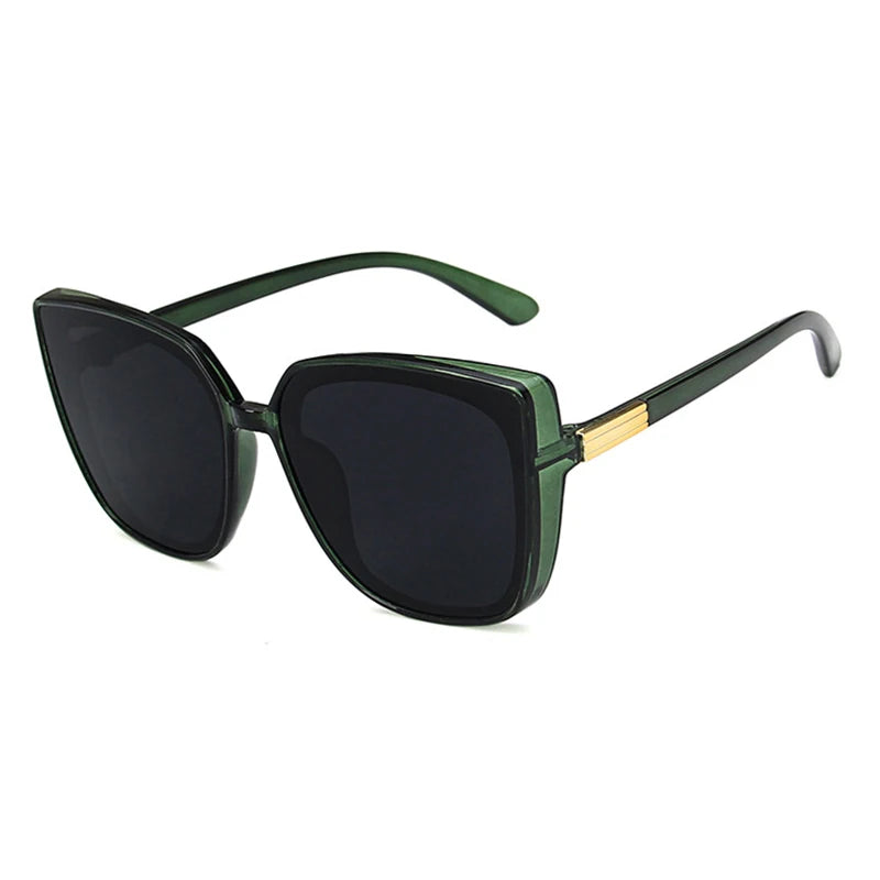 Fashion Classic Vintage Sunglasses – Large Frame UV400 Shades – Retro Summer Eyewear
