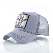 Animal Patch Trucker Hat – Embroidered Animal Baseball Cap, Adjustable Snapback for Men & Women, Cotton Streetwear Visor Hat
