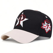 Five-Pointed Star P Letter Embroidery Baseball Cap - Adjustable Streetwear Baseball Hat