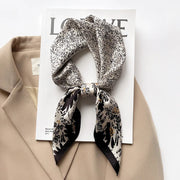 Luxury Fashion Print Silk Square Scarf - 70×70cm Soft Satin Neckerchief Hairband & Bag Accessory for Women