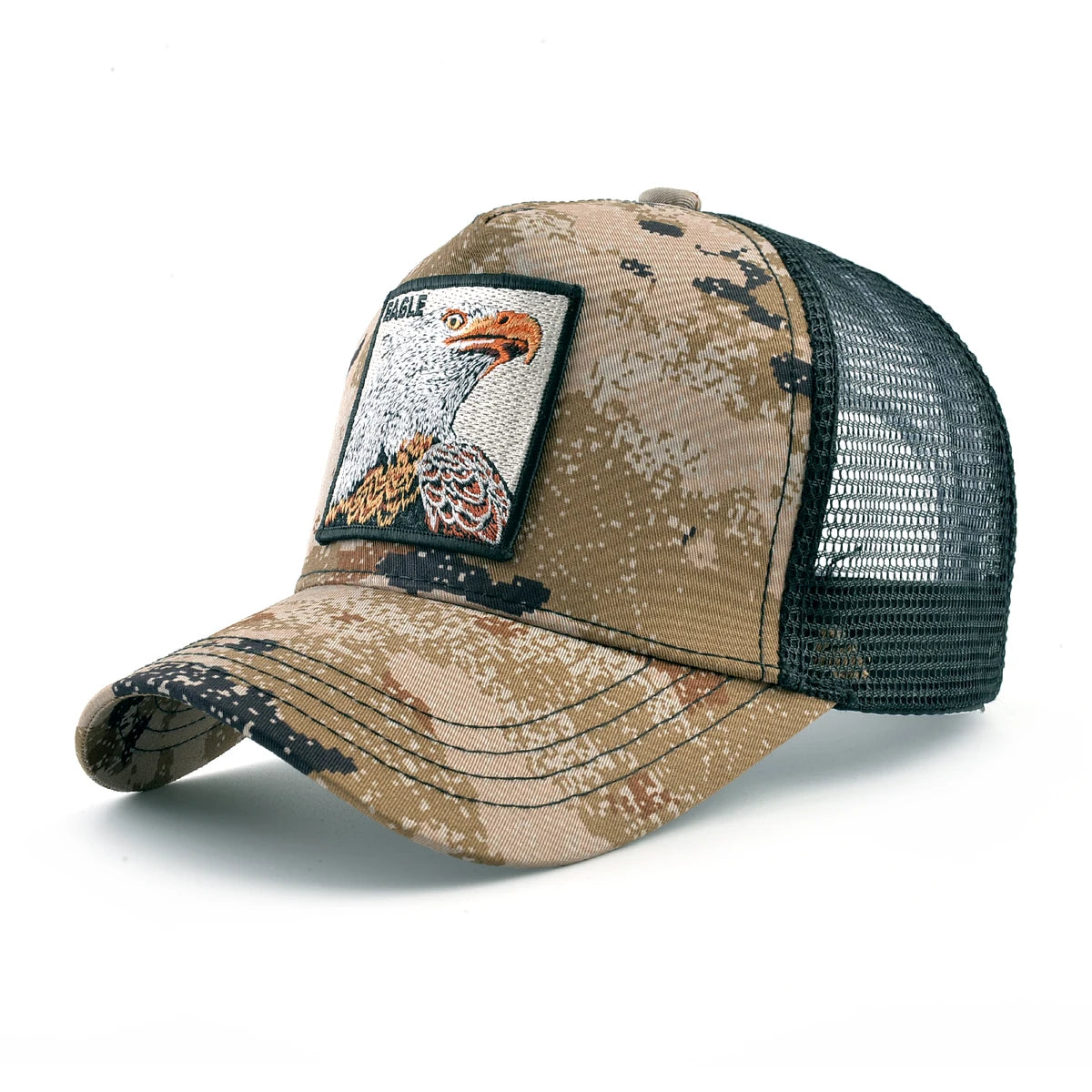 Animal Patch Trucker Hat – Embroidered Animal Baseball Cap, Adjustable Snapback for Men & Women, Cotton Streetwear Visor Hat