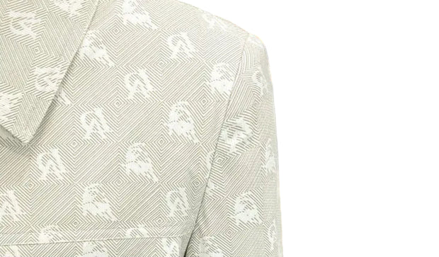 Men’s Slim Fit Monogram Jacket – Luxury-Inspired Casual Streetwear Blazer, Fall Fashion Outerwear, Luxury Style Coat for Men