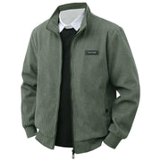Men’s Appliqué "BestFashion" Zip Jacket – Fitted Lightweight Spring Fall Streetwear | Turn-Down Collar Outerwear
