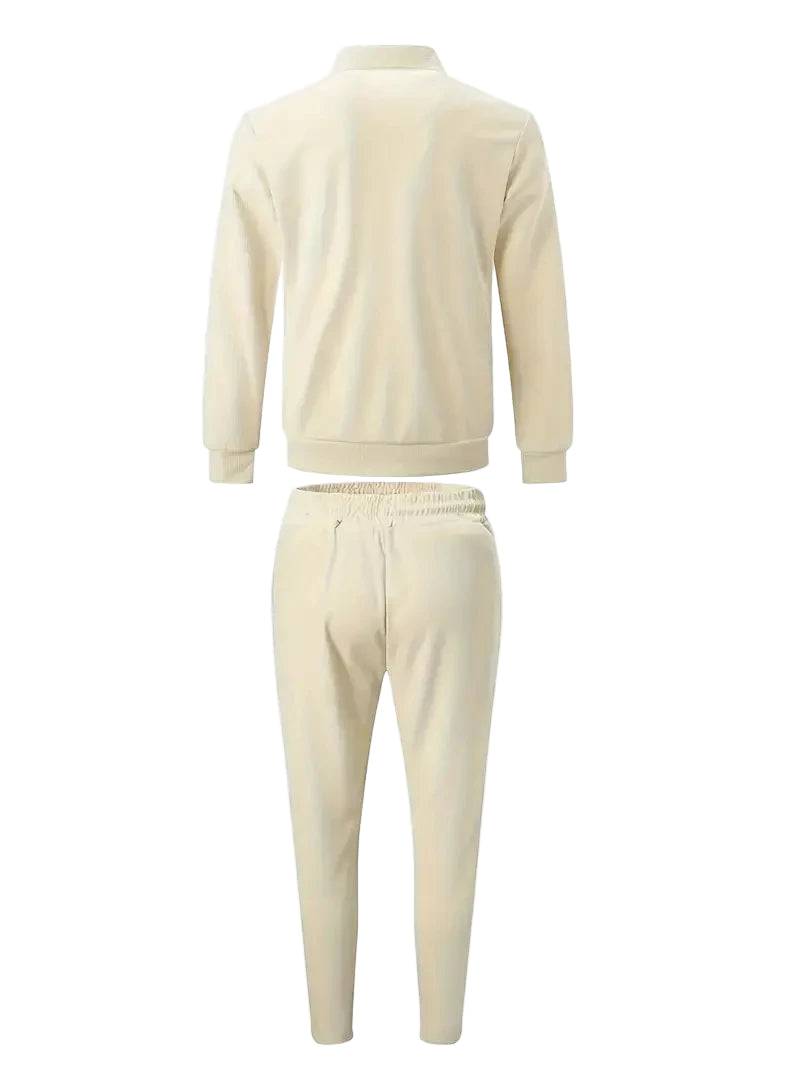 2 Pieces Classic Men's Sportswear Set - Soft, Breathable, Full Zip Tracksuit | Autumn Winter Casual Outfit