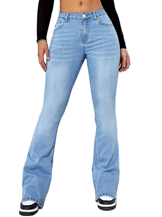 CurveLift™ Flare Jeans – Sculpting High-Waist Bootcut Denim for Women, Retro Style, Stretch Fit