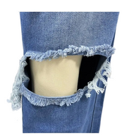 Skycut Denim Pants – High Waist Wide-Leg Jeans, Ankle-Length Streetwear, Women's Baggy Fit Trousers